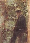 Wilhelm Leibl The Veterinarian Dr Reindl in the Arbor (nn02) china oil painting artist